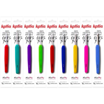 Haaknaald aluminium met gekleurd handvat katia 7790 g