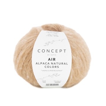 Wol garens airalpacanaturalcolors breien alpaca superfine katoen polyamide merino camel herfst winter katia 105 fhd