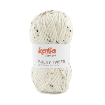 Wol garens bulkytweed breien acryl wol viscose ecru herfst winter katia 200 fhd
