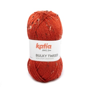 Wol garens bulkytweed breien acryl wol viscose karmijn herfst winter katia 218 fhd