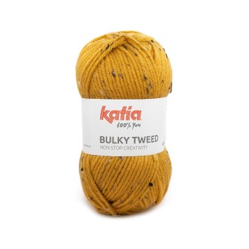 Wol garens bulkytweed breien acryl wol viscose oker herfst winter katia 217 fhd