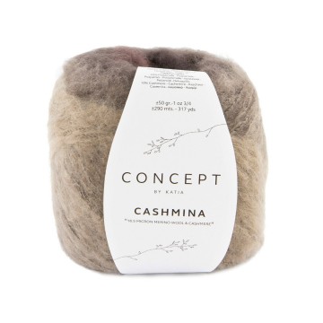 Wol garens cashmina breien merino polyamide cashmere bruin bordeauxpaars zwart herfst winter katia 301 fhd
