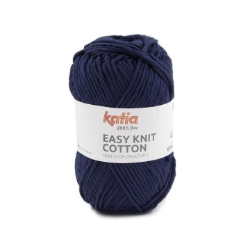 Wol garens easyknitcotton breien katoen donker blauw lente zomer katia 5 fhd