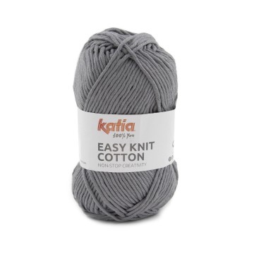 Wol garens easyknitcotton breien katoen donker grijs lente zomer katia 10 fhd