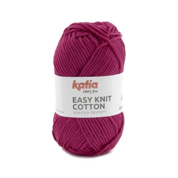 Wol garens easyknitcotton breien katoen fuchsia lente zomer katia 18 fhd