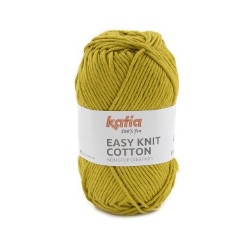 Wol garens easyknitcotton breien katoen mosterdgeel lente zomer katia 15 fhd
