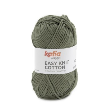 Wol garens easyknitcotton breien katoen olijfgroen lente zomer katia 12 fhd