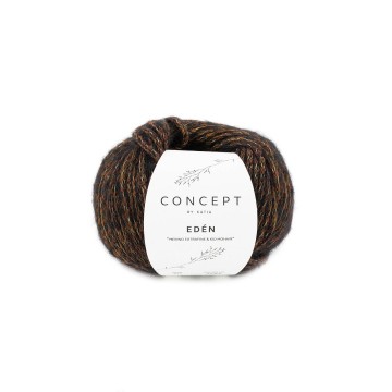 Wol garens eden breien merino extrafine viscose mohair alpaca superfine polyamide roest bruin bruin herfst winter katia 102 fhd