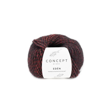 Wol garens eden breien merino extrafine viscose mohair alpaca superfine polyamide rood fel rood herfst winter katia 106 fhd 0