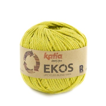 Wol garens ekos breien gerecycled katoen gerecycled polyester uit plastic flessen overige vezels citroengeel lente zomer katia 111 fhd