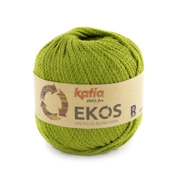 Wol garens ekos breien gerecycled katoen gerecycled polyester uit plastic flessen overige vezels pistache lente zomer katia 110 fhd