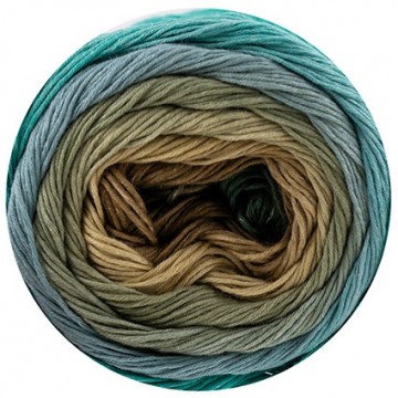 Wol garens harmonia breien katoen groen waterblauw beige lente zomer katia 209 rc