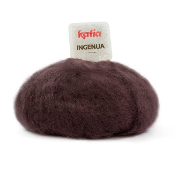 Wol garens ingenua breien mohair polyamide merino aubergine herfst winter katia 77 fhd