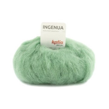 Wol garens ingenua breien mohair polyamide merino blauwgroen herfst winter katia 80 fhd