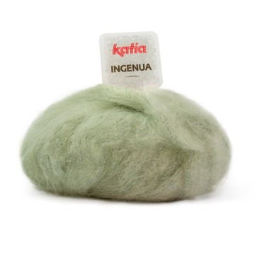 Wol garens ingenua breien mohair polyamide merino bleekgroen herfst winter katia 76 fhd