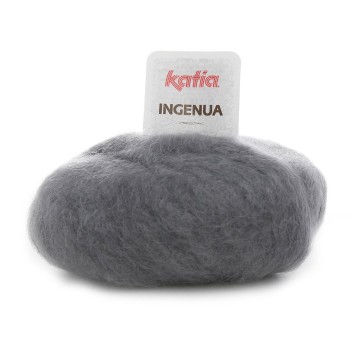 Wol garens ingenua breien mohair polyamide merino donker grijs herfst winter katia 9 fhd