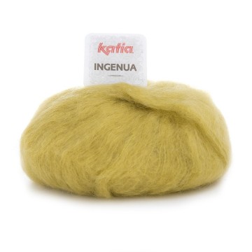Wol garens ingenua breien mohair polyamide merino geel herfst winter katia 47 fhd