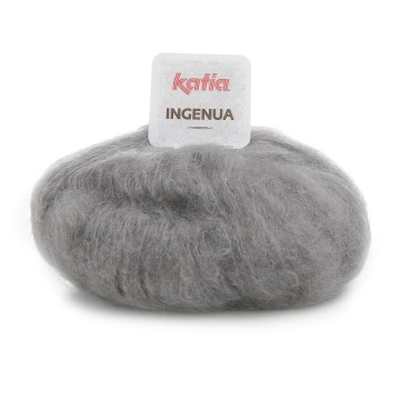 Wol garens ingenua breien mohair polyamide merino licht grijs herfst winter katia 42 fhd