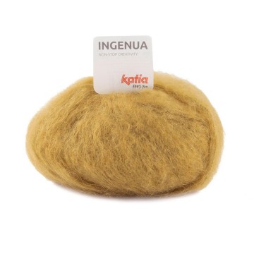 Wol garens ingenua breien mohair polyamide merino mosterdgeel herfst winter katia 82 fhd