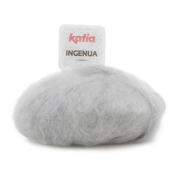 Wol garens ingenua breien mohair polyamide merino parelmoer lichtgrijs herfst winter katia 56 fhd
