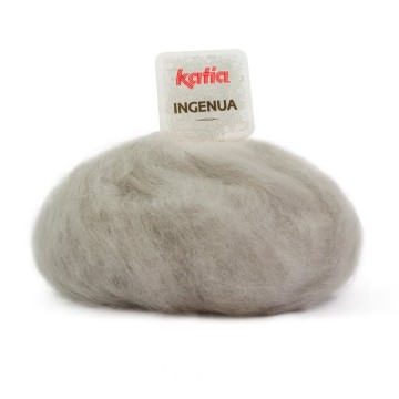 Wol garens ingenua breien mohair polyamide merino parelmoer lichtgrijs herfst winter katia 74 fhd