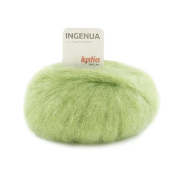 Wol garens ingenua breien mohair polyamide merino witgroen herfst winter katia 78 fhd