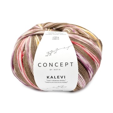 Wol garens kalevisocks breien merino superwash polyamide bleek bruin parelachtig paars rood herfst winter katia 201 fhd