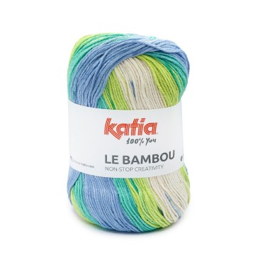 Wol garens lebambou breien katoen viscose ecru pistache blauw turquoise groen lente zomer katia 104 fhd