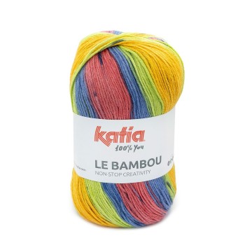 Wol garens lebambou breien katoen viscose geel aardbeirood groen blauw lente zomer katia 103 fhd