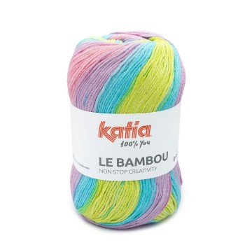 Wol garens lebambou breien katoen viscose licht pistache neon groen turkoois blauw kauwgom roze lente zomer katia 101 fhd