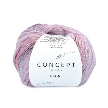 Wol garens lua breien katoen viscose linnen polyamide kauwgom roze lente zomer katia 103 fhd