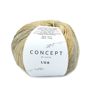 Wol garens lua breien katoen viscose linnen polyamide licht geel lente zomer katia 100 fhd