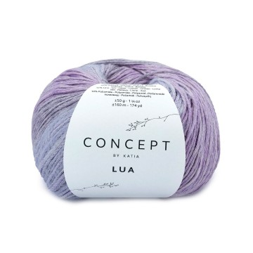 Wol garens lua breien katoen viscose linnen polyamide lila lente zomer katia 104 fhd