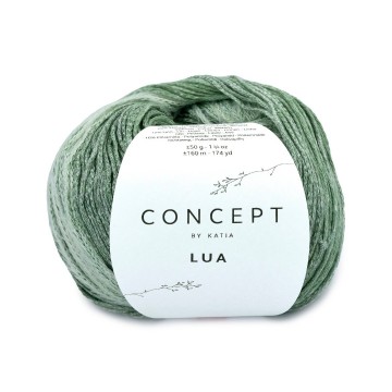Wol garens lua breien katoen viscose linnen polyamide olijf groen lente zomer katia 108 fhd