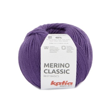 Wol garens merinoclassic breien merino superwash acryl donker lila herfst winter katia 101 fhd
