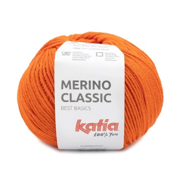 Wol garens merinoclassic breien merino superwash acryl oranje herfst winter katia 97 fhd