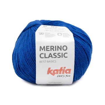 Wol garens merinoclassic breien merino superwash acryl ultramarijn blauw herfst winter katia 94 fhd