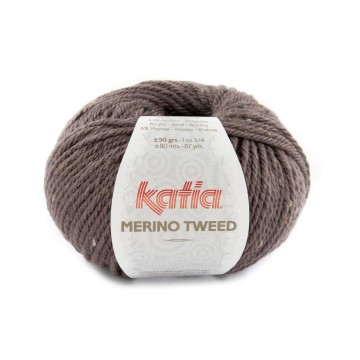 Wol garens merinotweed breien merino acryl viscose aubergine herfst winter katia 316 fhd