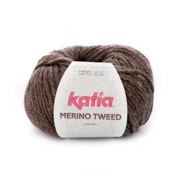 Wol garens merinotweed breien merino acryl viscose bruin herfst winter katia 303 fhd