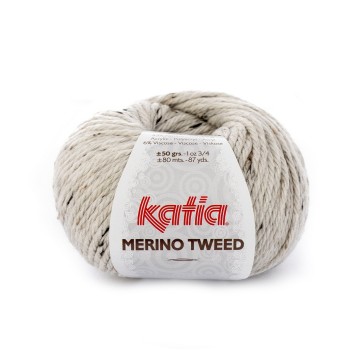 Wol garens merinotweed breien merino acryl viscose ecru herfst winter katia 300 fhd