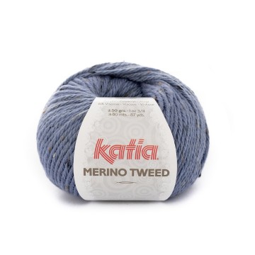 Wol garens merinotweed breien merino acryl viscose licht blauw herfst winter katia 306 fhd