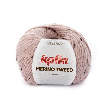 Wol garens merinotweed breien merino acryl viscose lichtroze herfst winter katia 312 fhd