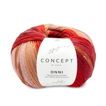 Wol garens onnisocks breien merino superwash polyamide alpaca rood camel geel herfst winter katia 404 fhd