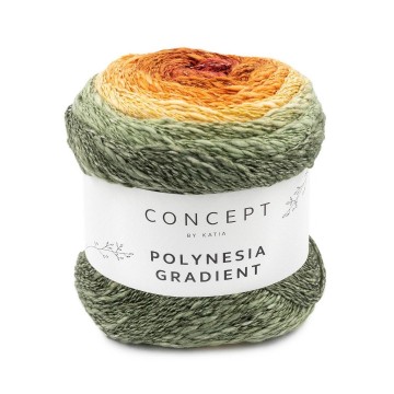 Wol garens polynesiagradient breien katoen linnen viscose kaki pastel geel bruin lente zomer katia 302 fhd
