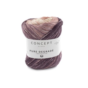 Wol garens puredegrade breien katoen pima beige bleekrood parelmoer lichtviolet lente zomer katia 201 fhd