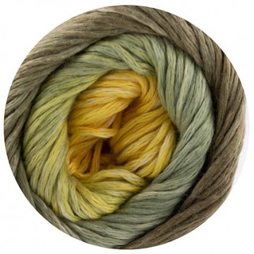 Wol garens puredegrade breien katoen pima reebruin kaki mosterdgeel lente zomer katia 203 rc