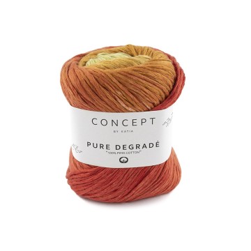 Wol garens puredegrade breien katoen pima roodoranje oranje pistache lente zomer katia 204 fhd