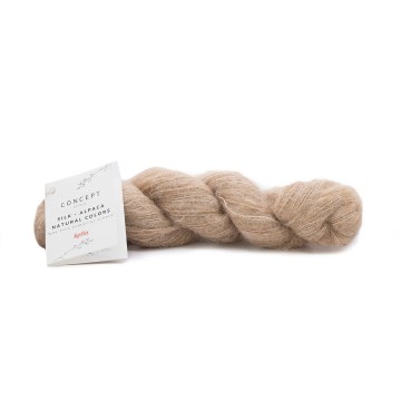 Wol garens silkalpacanaturalcolors breien alpaca superfine zijde camel herfst winter katia 102 fhd 0