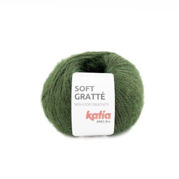 Wol garens softgratte breien acryl polyamide kaki herfst winter katia 71 fhd