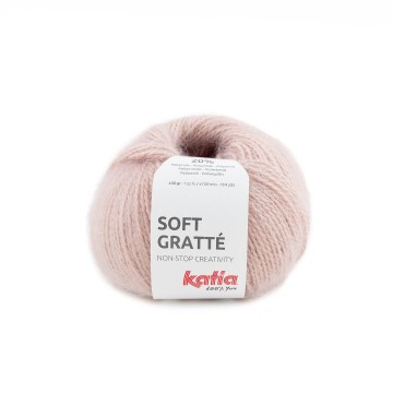 Wol garens softgratte breien acryl polyamide lichtroze herfst winter katia 68 fhd